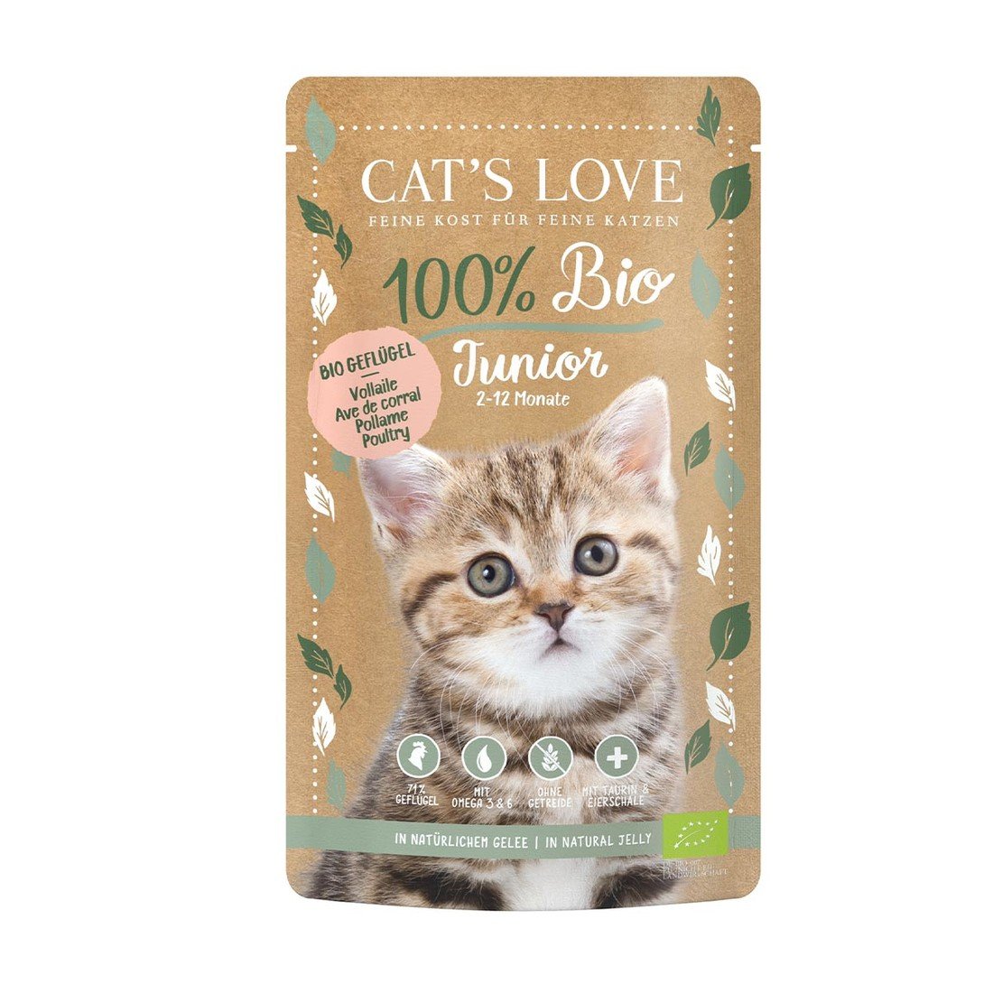 Cat's Love JUNIOR BIO drůbeží 6× 100 g