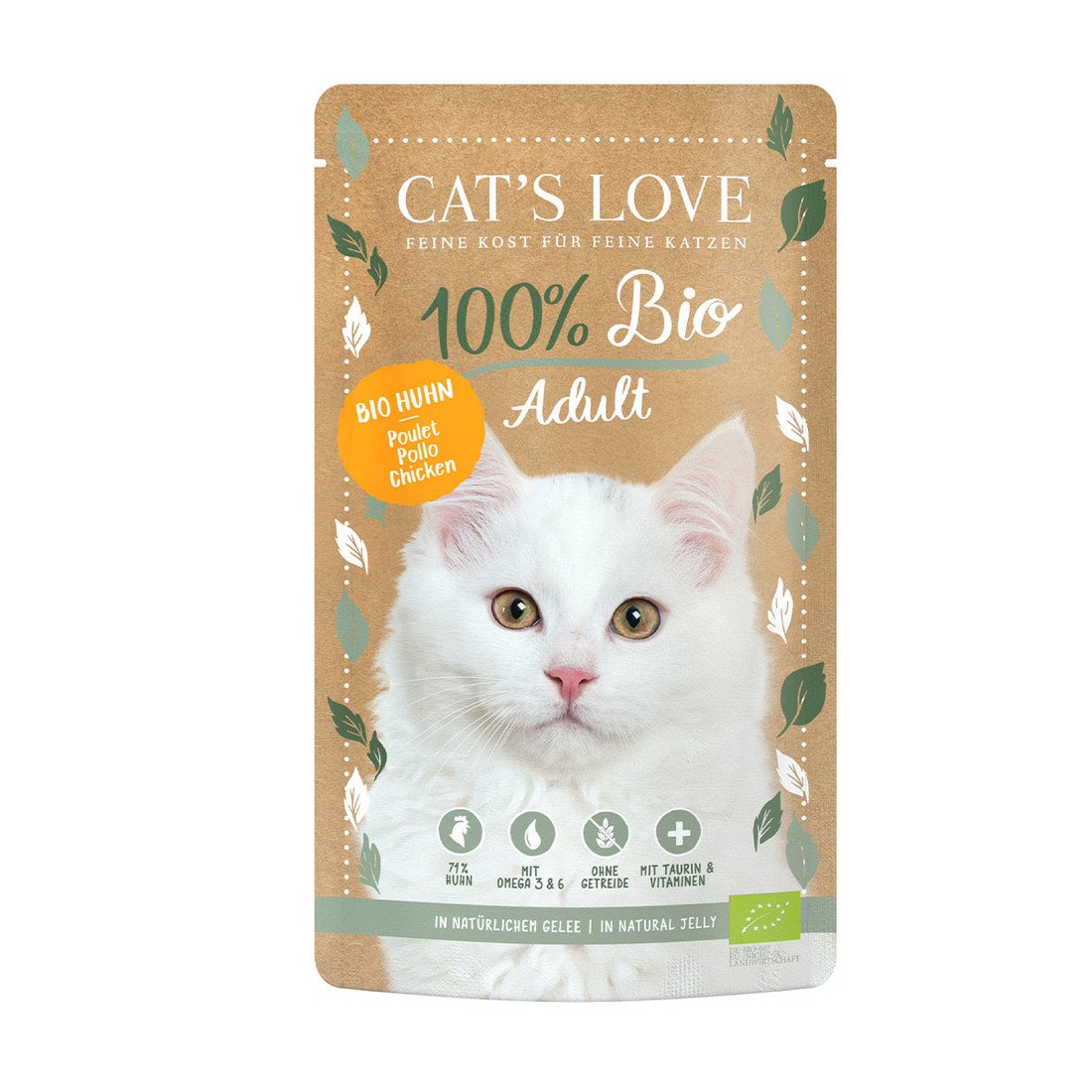 Cat's Love ADULT BIO kuře 6× 100 g