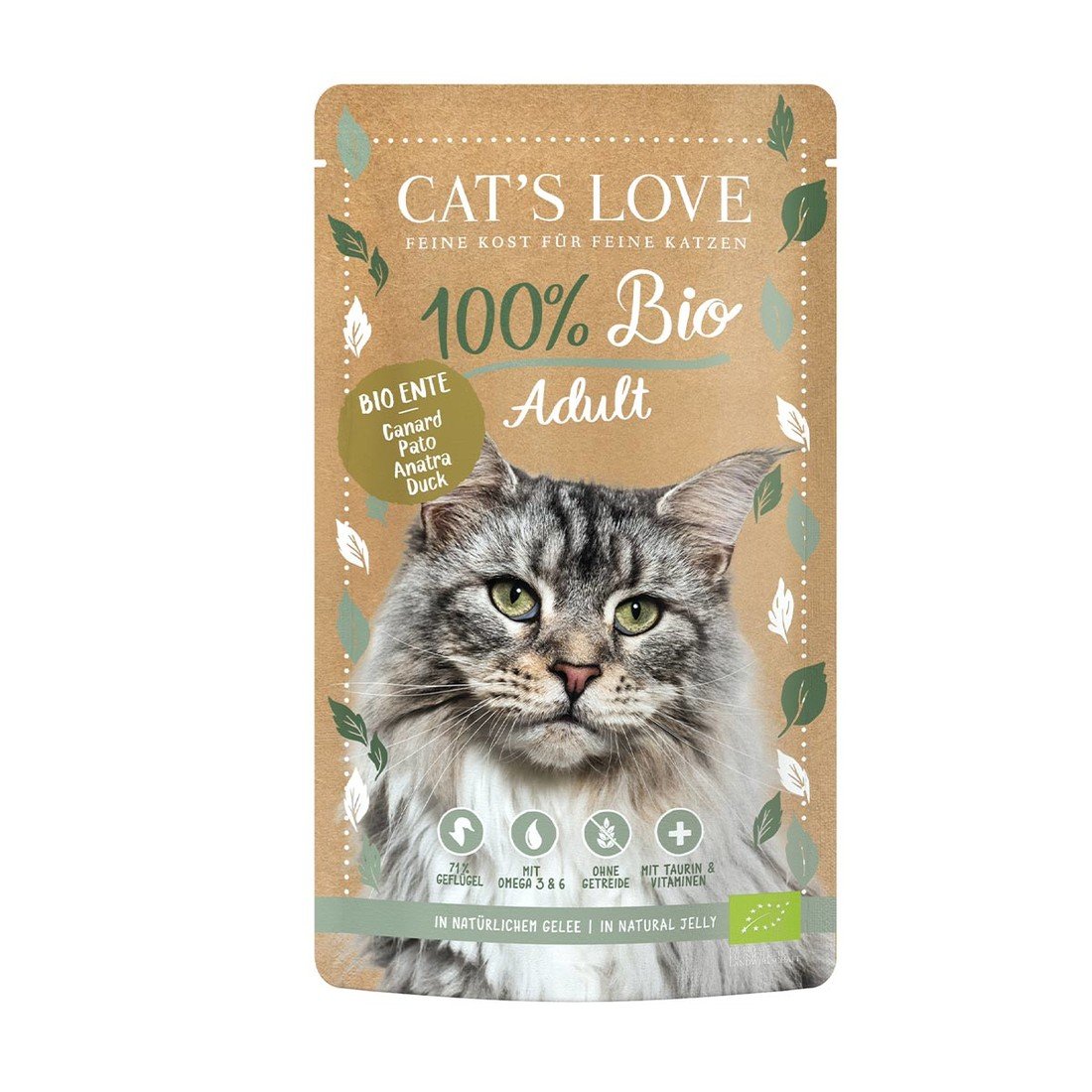 Cat's Love ADULT BIO kachní maso 6× 100 g