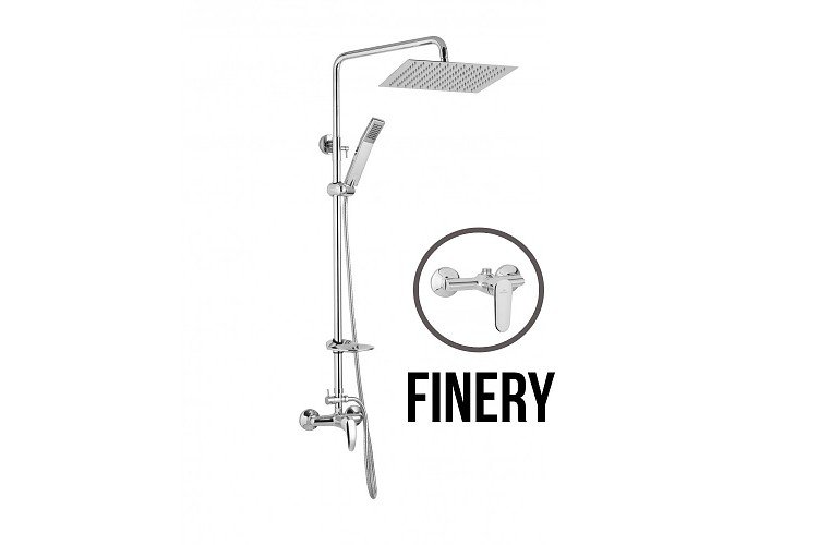 JB Sanitary FINERY SF 61 011 05 1 - Sprchová sestava s baterií 150mm, nerezovou čtvercovou sprchou 200x200mm, s příslušenstvím