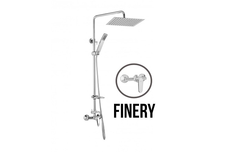 JB Sanitary FINERY SF 56 011 05 5 - Sprchová sestava s baterií 100mm, nerezovou čtvercovou sprchou 250x250mm, s příslušenstvím