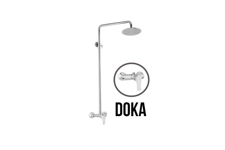 JB Sanitary DOKA SK 61 000 00 6 - Sprchová sestava s baterií 150mm, nerezovou kruhovou sprchou 250mm, bez možnosti ruční sprchy