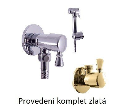 RAV Slezák Slezák Rav MK548SM MORAVA RETRO nástěnný ventil s bidetovou sprškou - zlatá