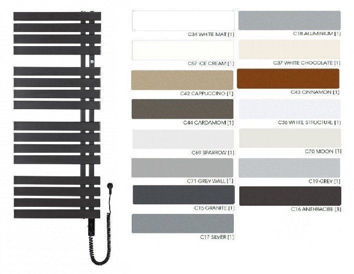 Instalprojekt Koupelnový elektrický radiátor - sušák POP STAR ELECTRO 50 x 129 cm, 600 W, BARVA DLE VZORNÍKU - Hopa