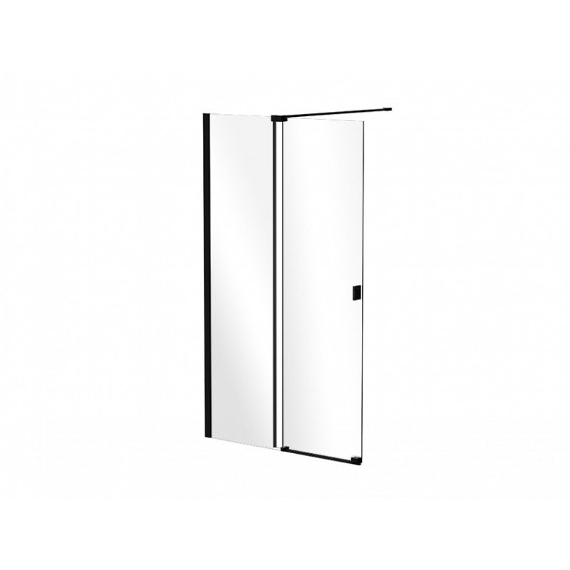 BESCO Walk-in sprchová zástěna posuvná VAYO BLACK 100 cm, černá