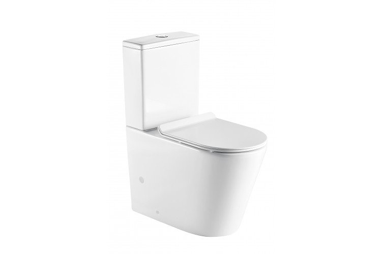 Eco produkty Robin Rimless zvýšené kombi wc 44 cm s bezokruhovým splachováním a slim sedátkem softclose