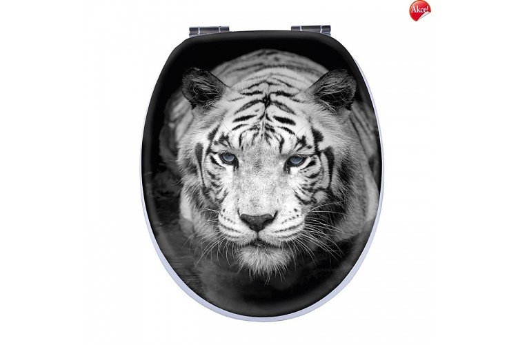 Olsen Spa TIGER 3D, wc sedátko s pomalým zavíráním, mdf deska (tygr)