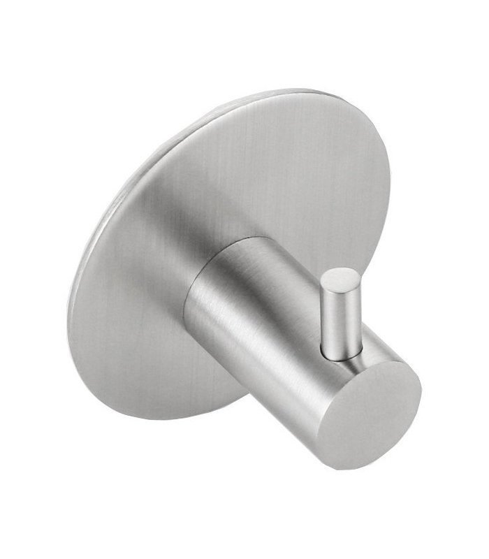 Sapho Samolepící háček, kulatý, broušený nerez