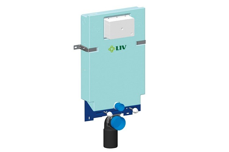 Liv-Fluidmaster LIV-MOUNT 7512 modul pro zazdění s nádržkou pro závěsnou WC mísu, v EPS izolaci pro lepení obkladu