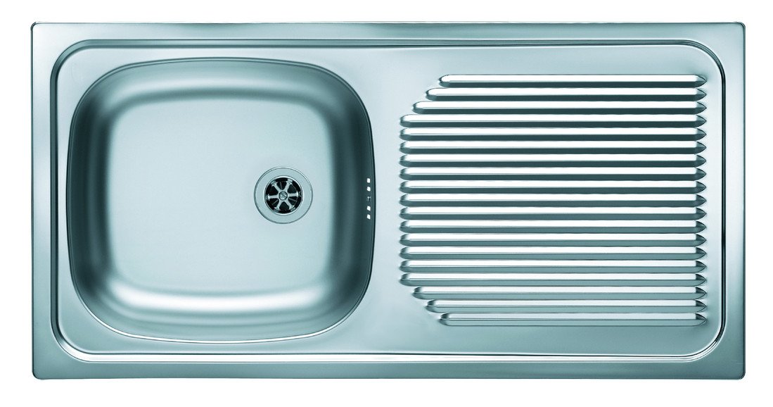 Alveus BASIC 60 nerezový obdélníkový dřez 860x435x145 mm s odkládací plochou (Základní sifon v ceně produktu)