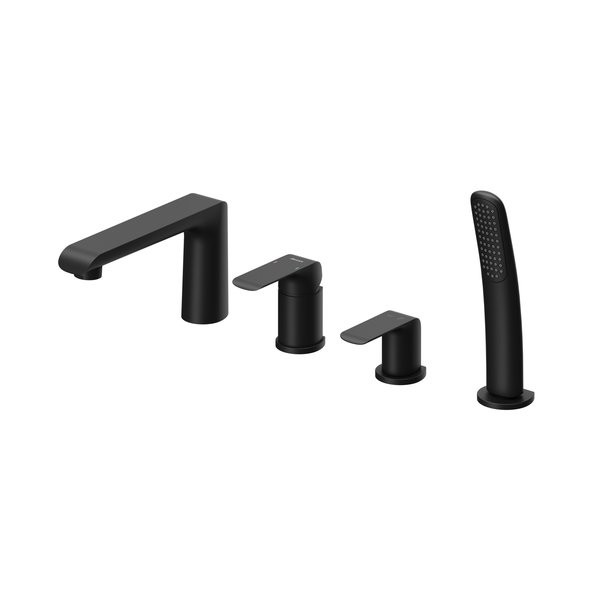 Ravak FL 026.20 Vanová 4-otvorová baterie, black - X070176