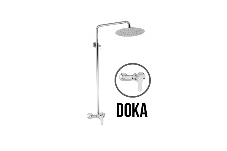 JB Sanitary DOKA SK 61 000 00 4 - Sprchová sestava s baterií 150mm, nerezovou kruhovou sprchou 300mm, bez možnosti ruční sprchy