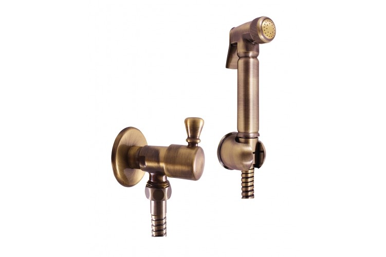 RAV Slezák Slezák Rav MK548SM MORAVA RETRO nástěnný ventil s bidetovou sprškou - stará mosaz