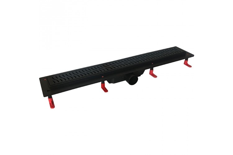 Olsen spa STANDARDline BLACK HARMONY 700 - černý lineární plastový žlab 700 mm