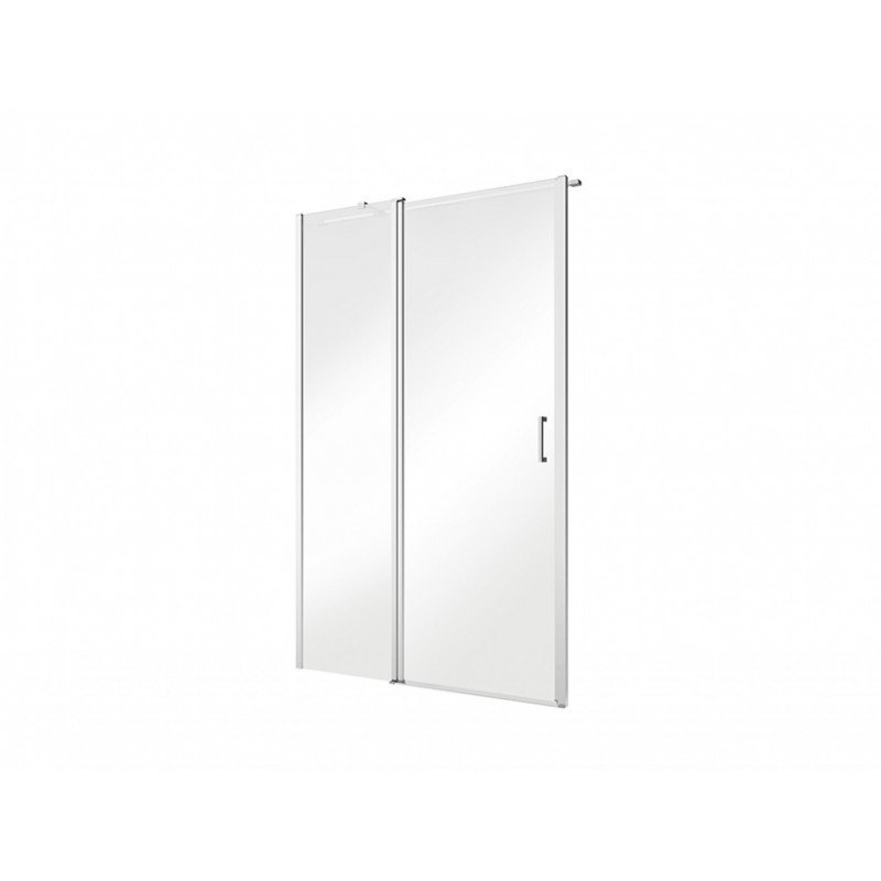 BESCO Bezrámové sprchové dveře EXO-C 110 cm, leštěný hliník, čiré sklo