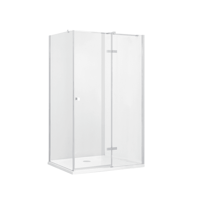 BESCO Obdélníkový sprchový kout PIXA 100 x 80 cm, bezrámový, zpevňující vzpěry, pravé dveře