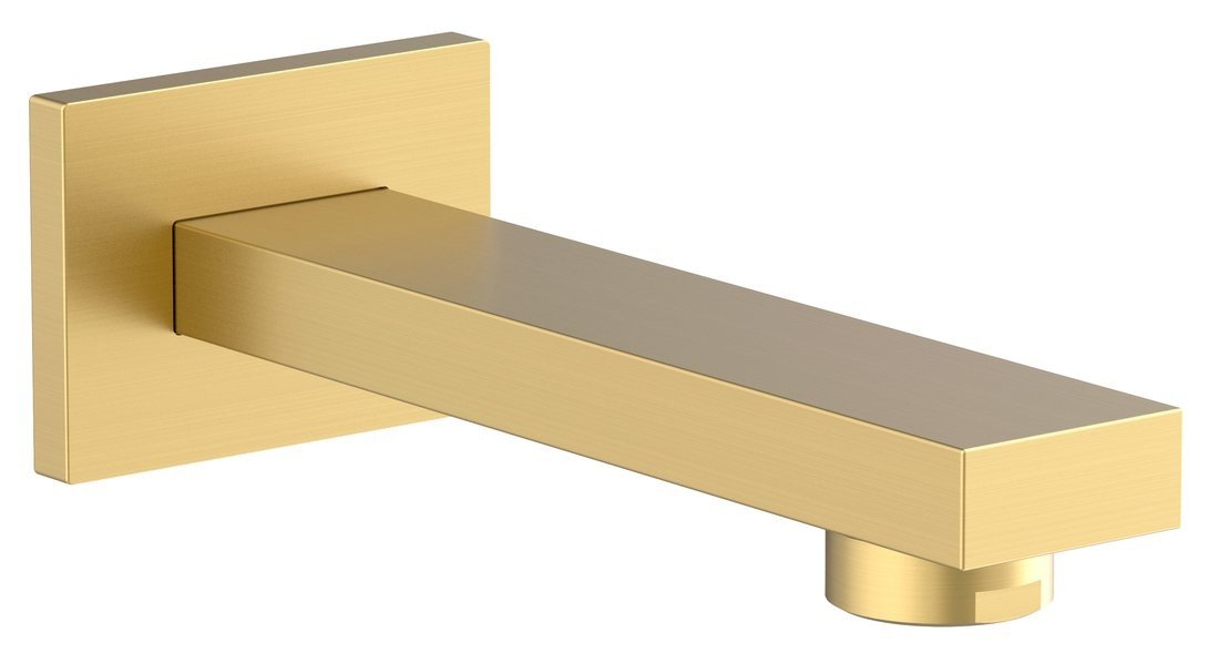 Sapho Výtoková hubice nástěnná, hranatá, 160mm, zlato mat