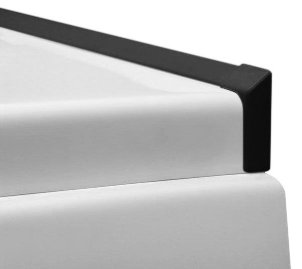 Polysan Krycí lišta pro vany a vaničky, 2x 1950mm, 2x roh, 2x zakončení, černá mat