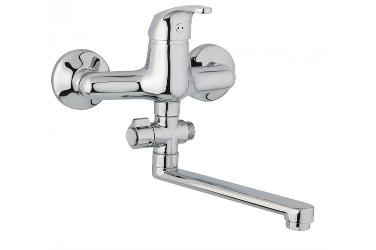 JB Sanitary Slim A10 37 10 umyvadlová a sprchová nástěnná baterie 150 mm - otočný přepínač