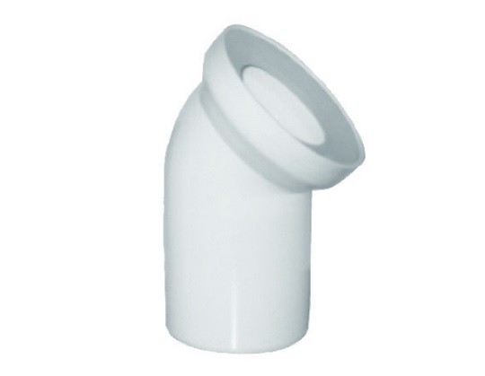 PB Připojovací WC koleno 45° x 110 mm - dopojovací odpadní koleno s manžetou
