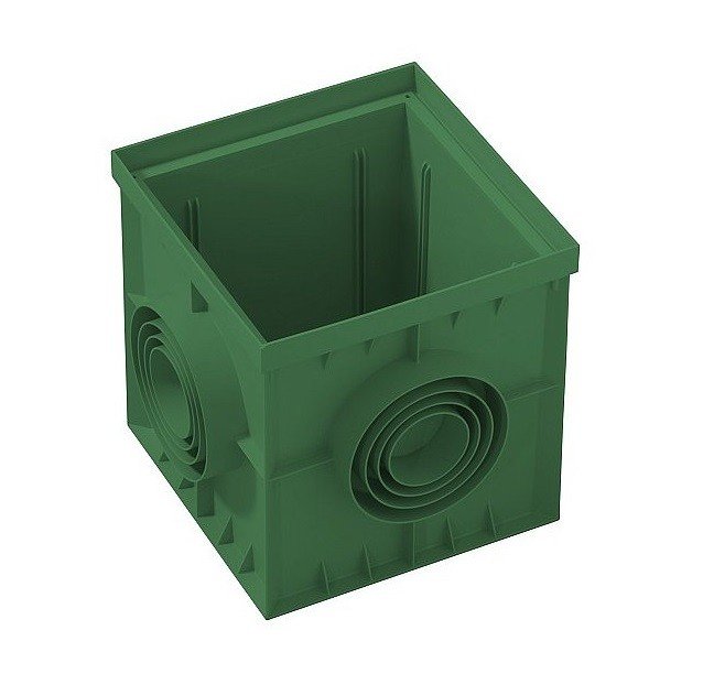 Mondial Revizní kanálová šachta z PP 400 X 400 x 400 mm, zelená