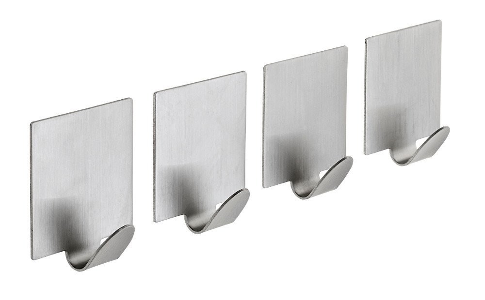 Sapho Samolepící háček, sada 4 ks, broušený nerez