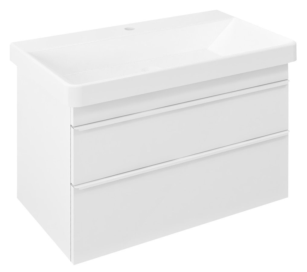 Sapho SITIA umyvadlová skříňka 75,6x50x43,4cm, 2xzásuvka, bílá mat