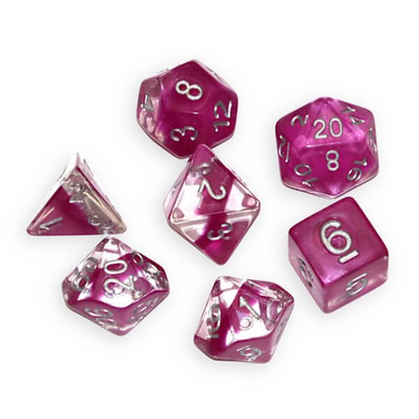 Sada kostek Gate Keeper Games Neutron Dice - Wine 7-Dice Set