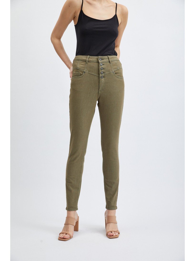 Orsay Khaki dámské skinny fit džíny - Dámské