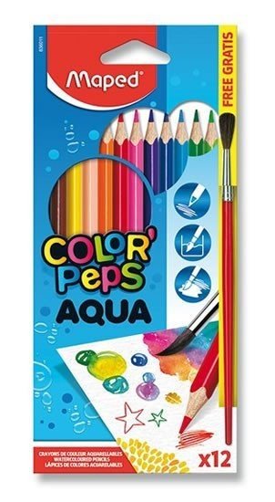 Maped - Pastelky Color'Peps AQUA 12ks + štětec