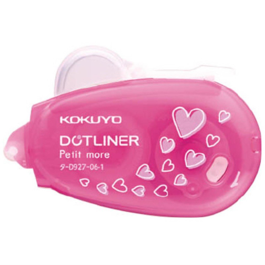 Kukuyo Lepicí roller Kukuyo - jednorázový, permanentní, růžový s motivem srdíček, 6,0 mm x 8,0 m