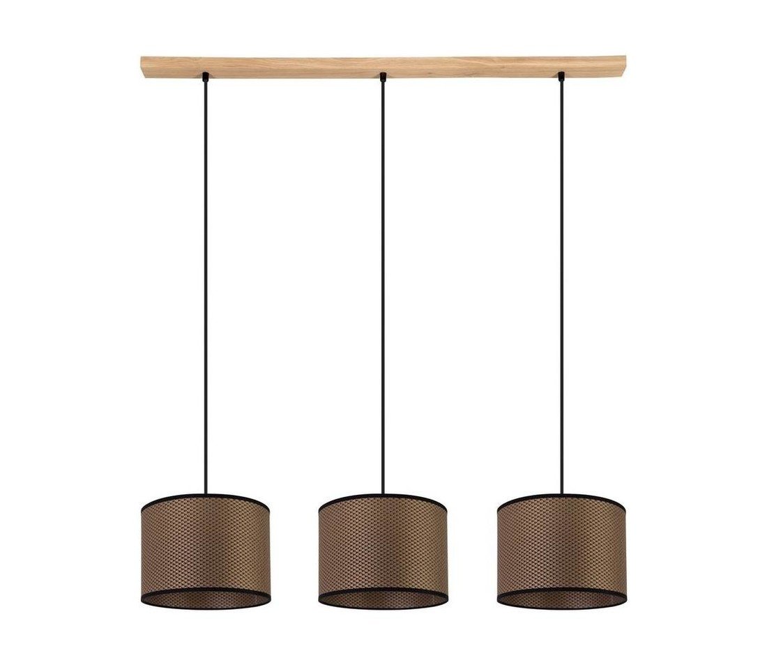 1037400811551 - Lustr na lanku BENITA 3xE27/40W/230V dub