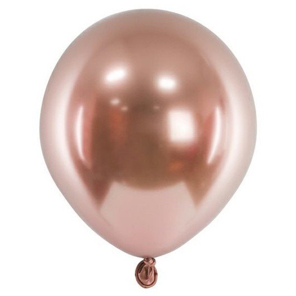 Balónky latexové lesklé Glossy Rose Gold 12 cm 50 ks