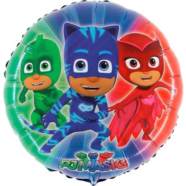 Balónek fóliový kulatý PJ Masks 61 cm