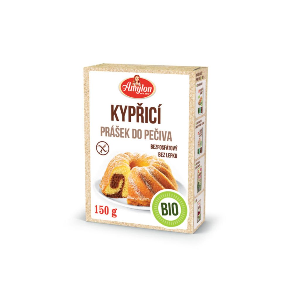 Prášek kypřicí do pečiva bez fosfátů bezlepkový 150 g BIO AMYLON