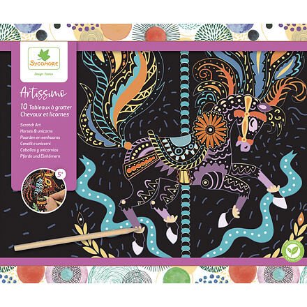 D'arpeje ARTISSIMO škrabací obrázky Koně a jednorožci