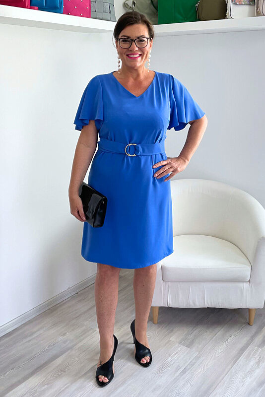 Modré společenské šaty Bellezza 38