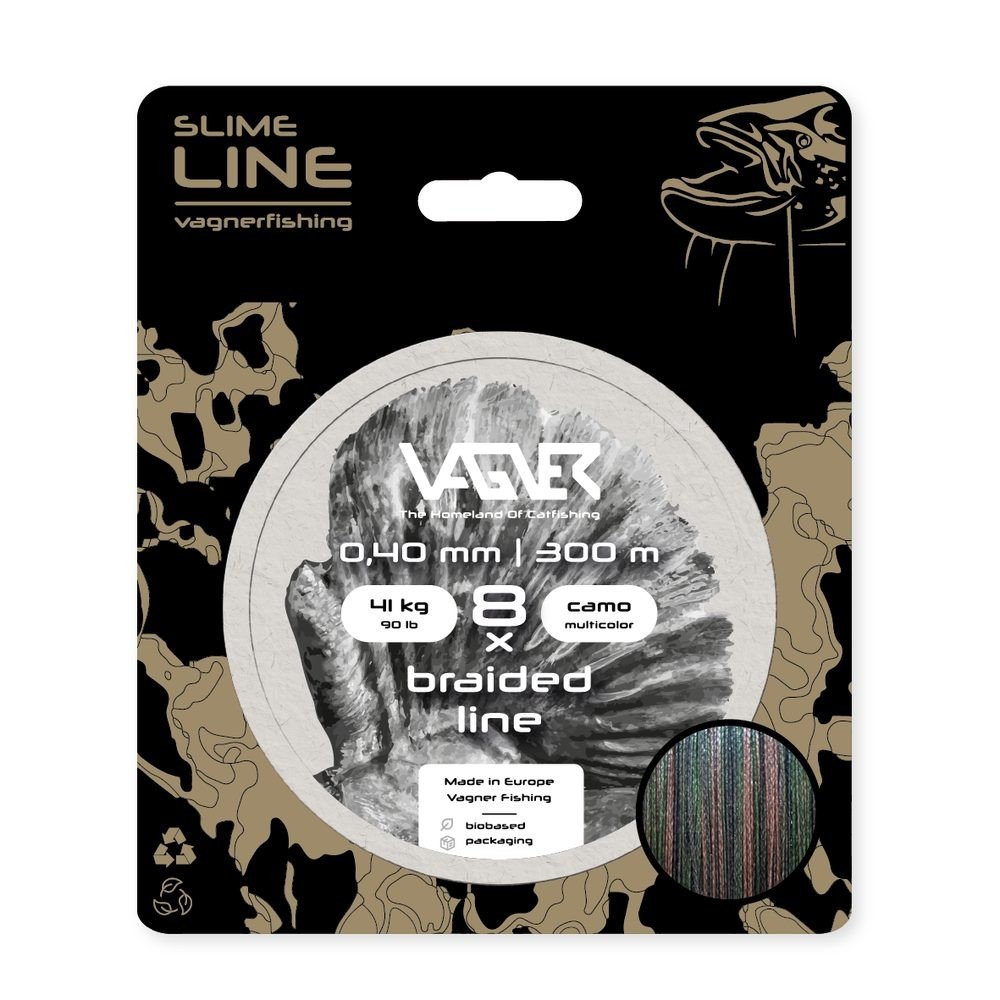 Vagner Pletená Šňůra Braided Line Camo Multicolor 300m - 0,40mm