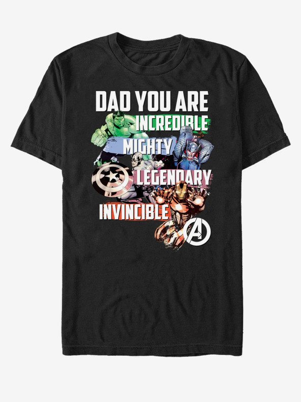 ZOOT.Fan Marvel Avenger Dad Triko Černá