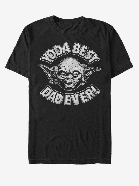 ZOOT.Fan Star Wars Yoda Best Dad Triko Černá