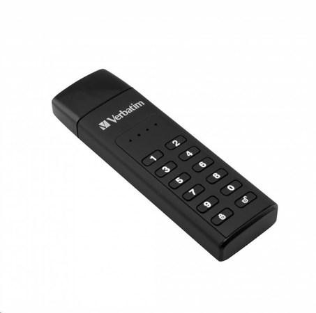 Flash USB Verbatim Keypad Secure, 128GB USB 3.0 - černý, 49429