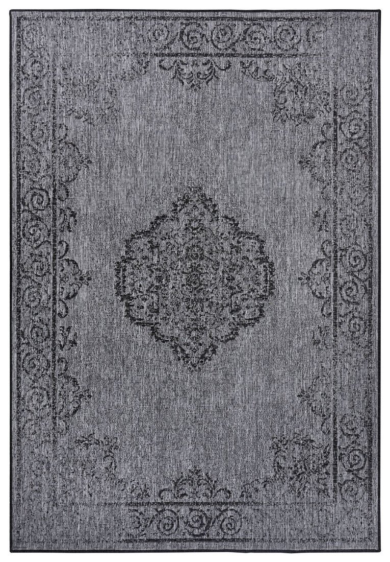 NORTHRUGS - Hanse Home koberce Kusový koberec Twin Supreme 105424 Cebu Night Silver - 80x150 cm Černá