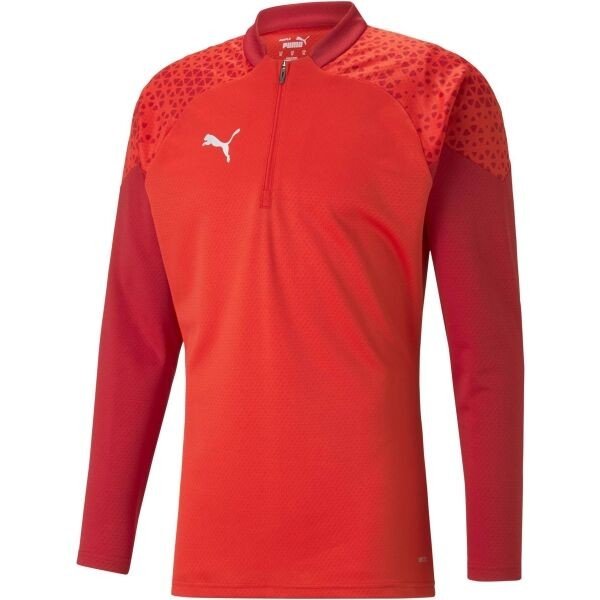 Puma TEAMCUP TRAINING 1/4 ZIP TOP Pánská sportovní mikina, červená, velikost M
