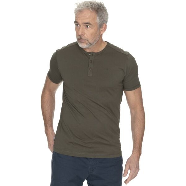 BUSHMAN CONROY Pánské tričko, khaki, velikost XL