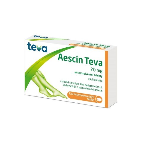 Aescin Teva 20mg 120 enterosolventních tablet