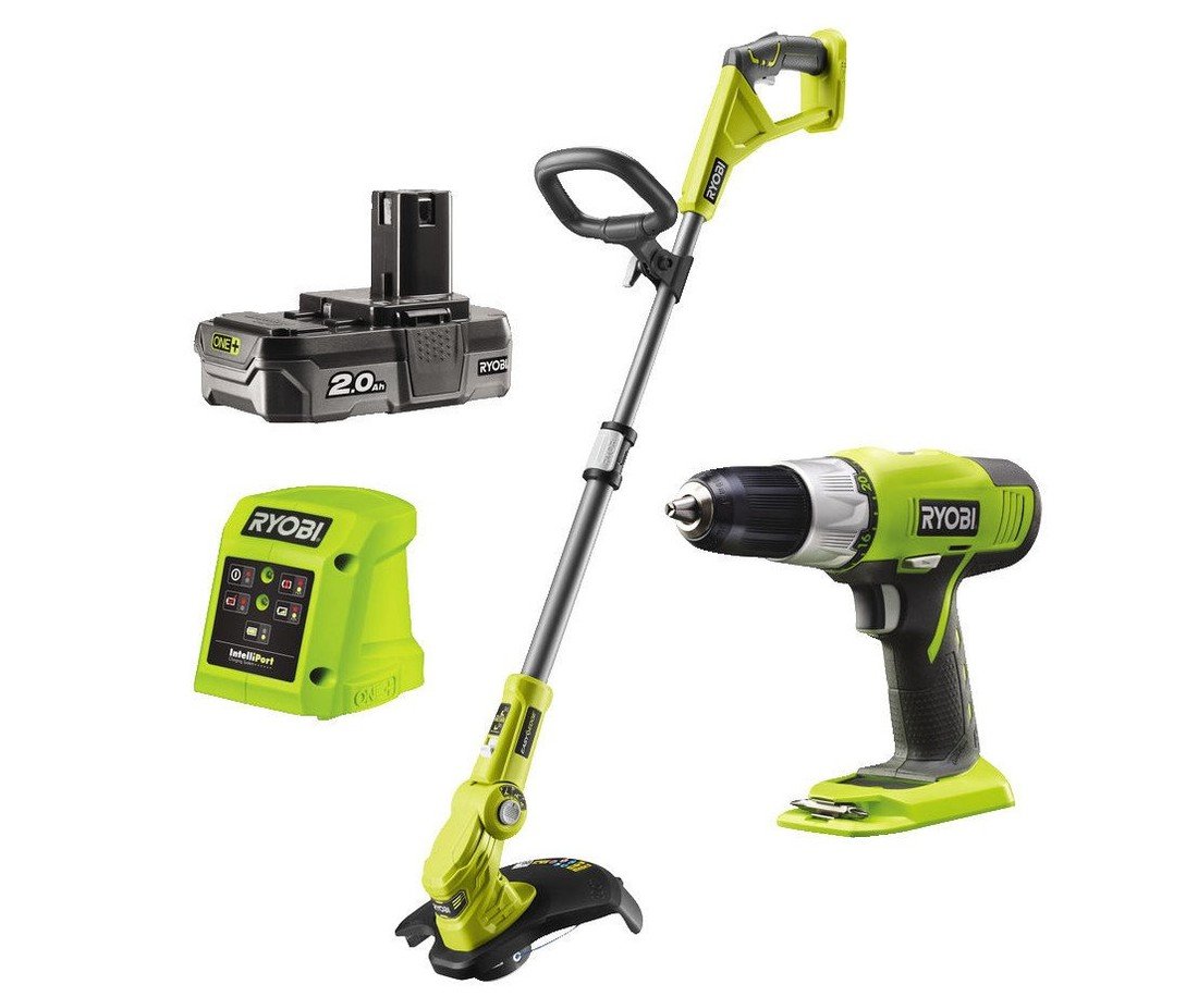 Ryobi RLT1832CD3HS ONE+ aku strunová sekačka + šroubovák 1x2Ah