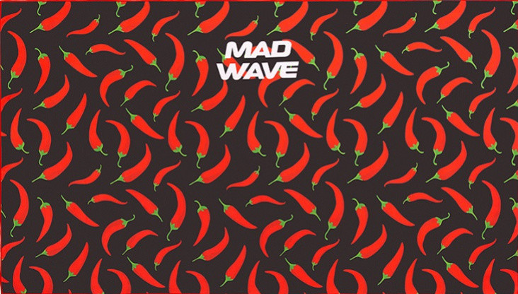 Mad Wave Chilli Microfibre Towel Černo/červená