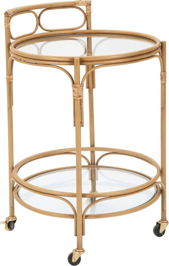 Kovový servírovací stolek na kolečkách ø 51 cm Panama – Mauro Ferretti