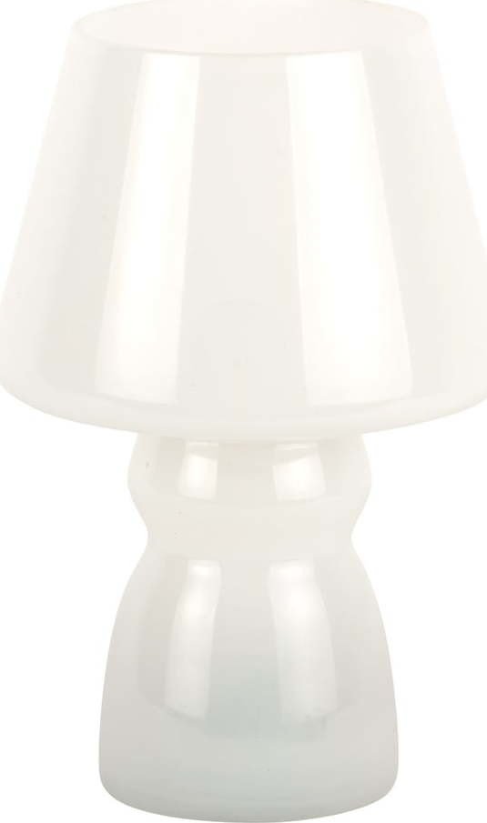 Bílá LED stolní lampa se skleněným stínidlem (výška 25,5 cm) Classic – Leitmotiv