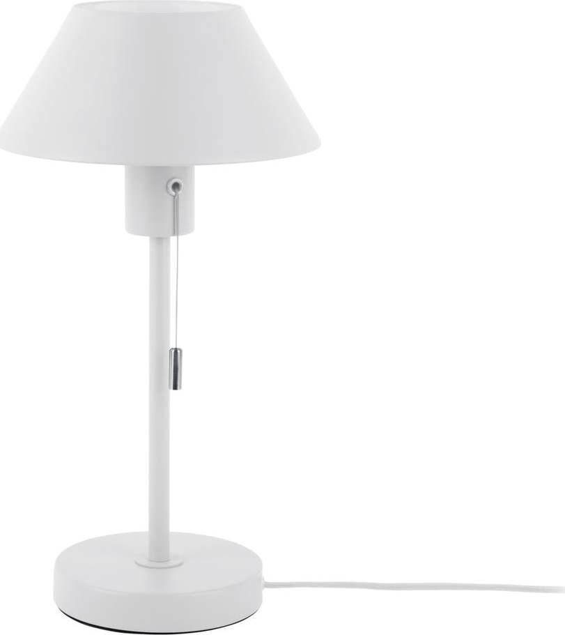 Bílá stolní lampa s kovovým stínidlem (výška 36 cm) Office Retro – Leitmotiv